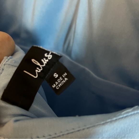 NWOT Striking Elegance Light Blue Bow Backless Halter Maxi Dress - Picture 8 of 8